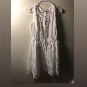 Button down Fit & Flare Dress w/Lace detailing